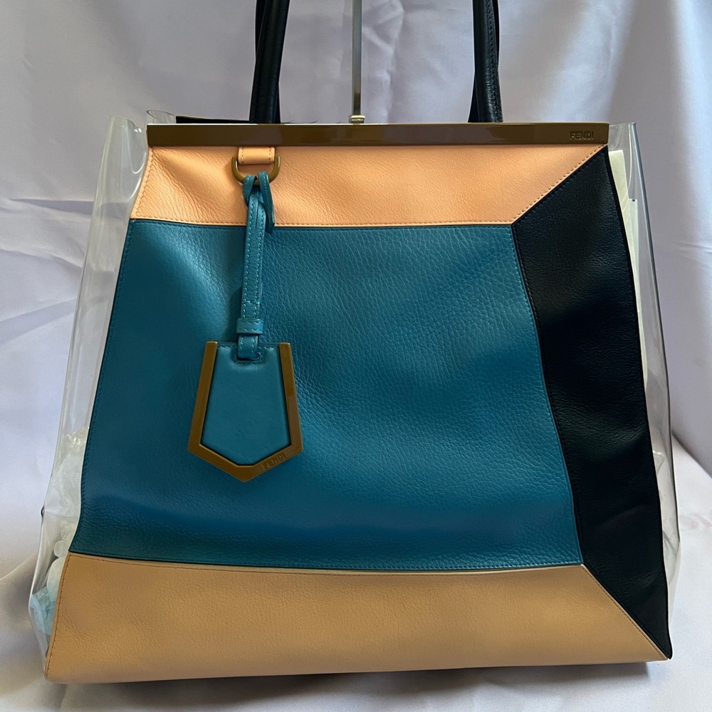 Fendi 2Jours Handbag in multiple leather color